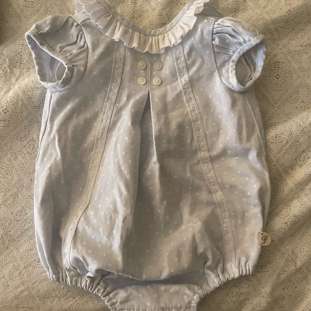 Foque Light Blue Baby Romper